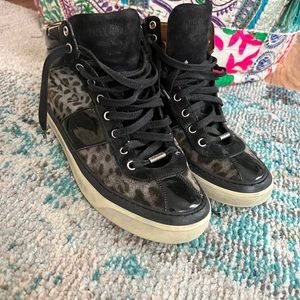 Jimmy Choo High Top Animal print sneakers